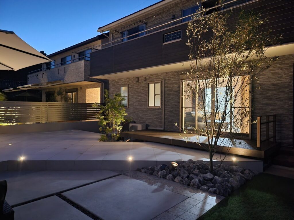 ホテルライクな庭、リフォーム外構